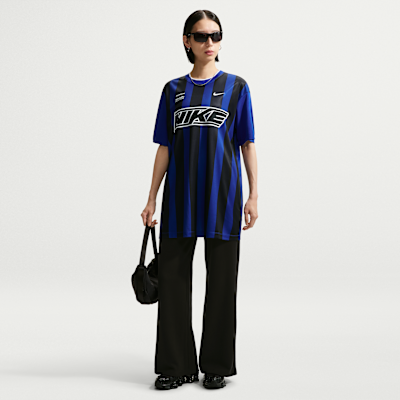 Nike ナイキラガーシャツ 青／黒　S Nike Studio Fleece Lightweight 